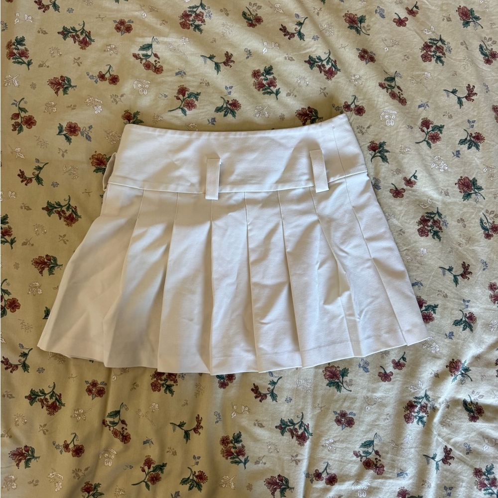 Sunday Best Cream Pleated Micro Skirt - Picture 5 of 6